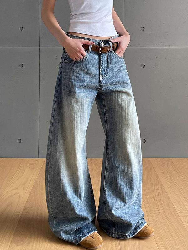 Old-Fashioned Washed Boyfriend Jeans Product Image