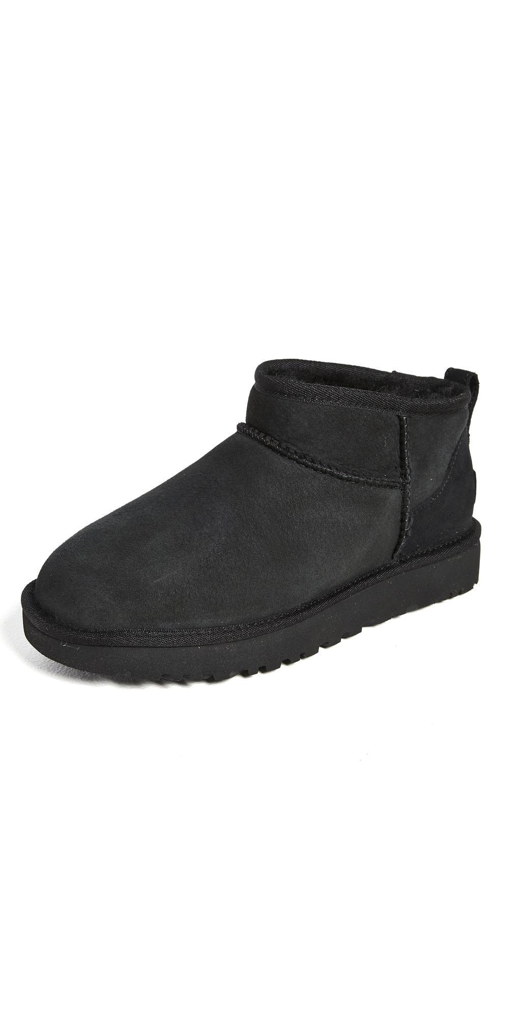 UGG Womens UGG Classic Ultra Mini - Womens Shoes Black/Black Product Image
