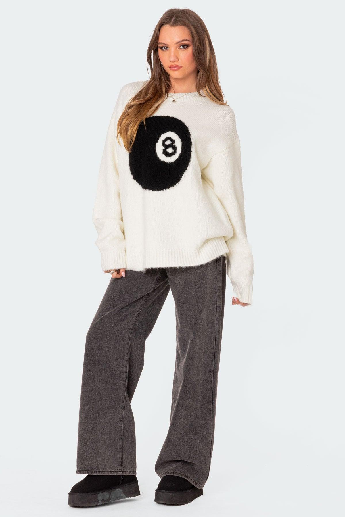 Magic 8 Oversized Chunky Knit Sweater Product Image