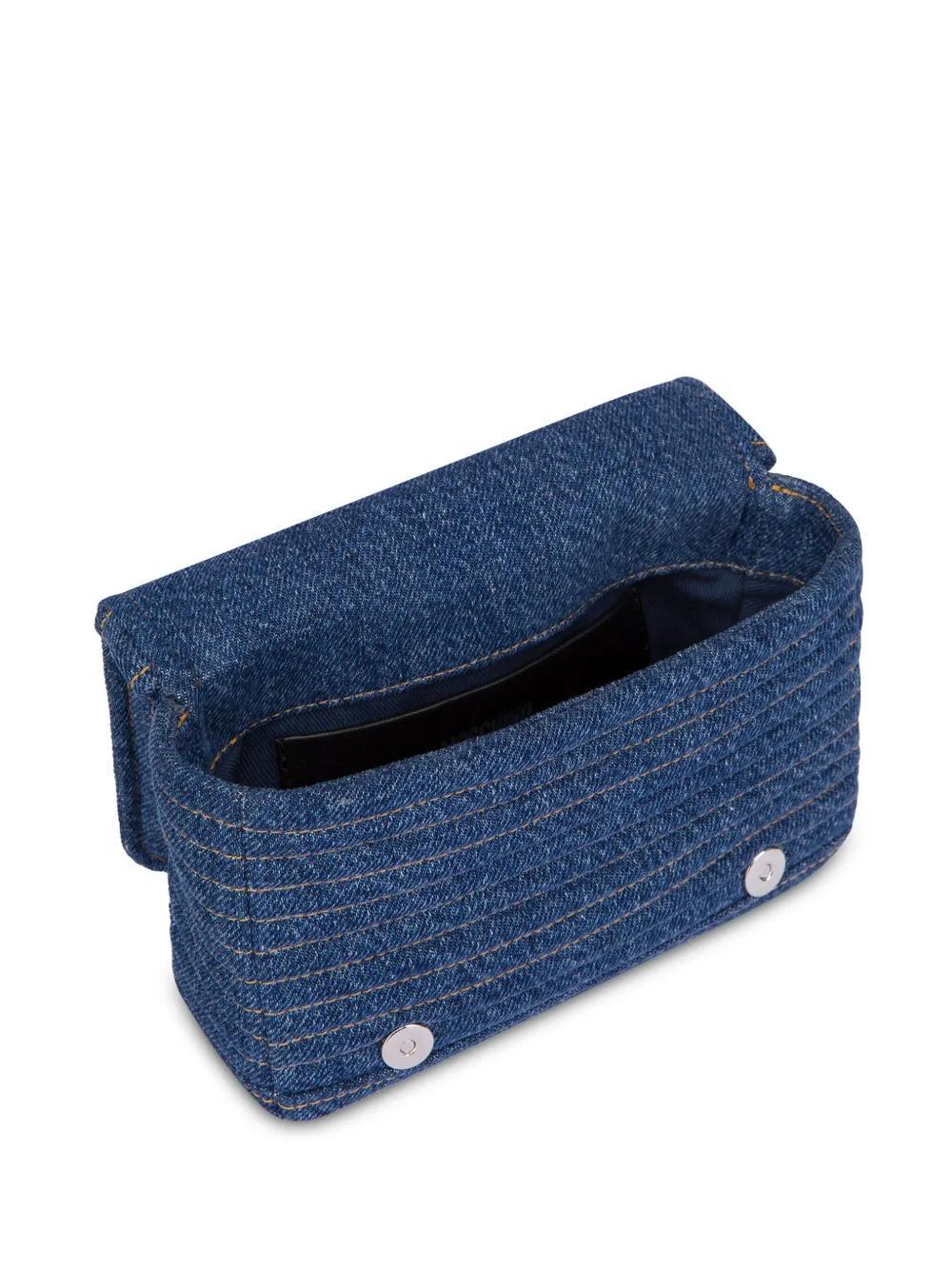 jacket-style denim shoulder bag Product Image