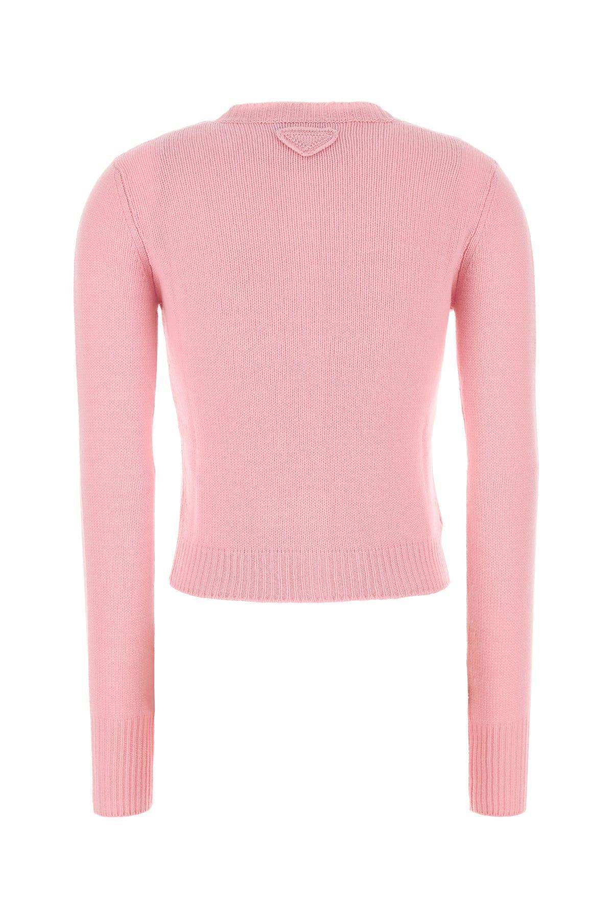 Women Cashmere Cardigan In Pink Product Image