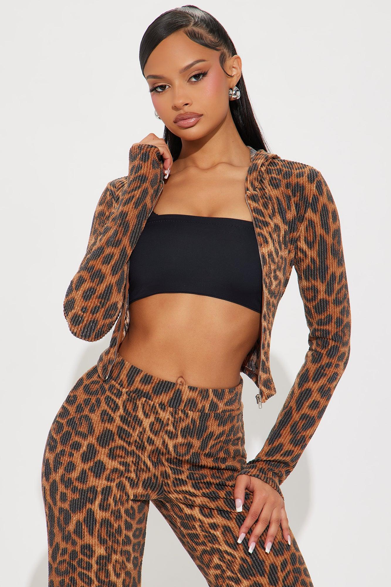 Lizzy Leopard Pant Set - Brown/combo Product Image