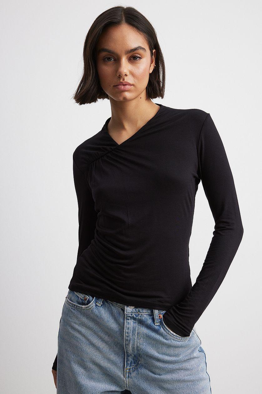 Long Sleeve Asymmetric Top Product Image