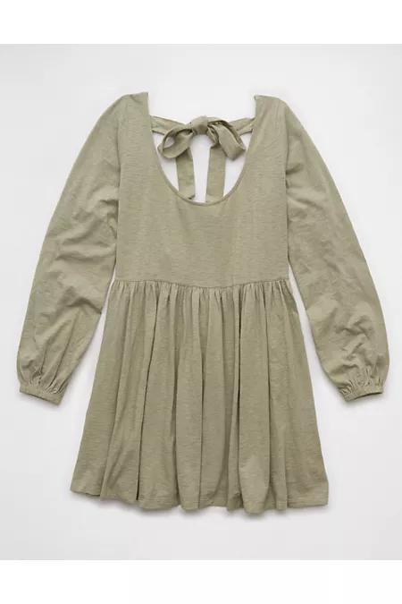 AE Sunchaser Knit Long-Sleeve Scoop Neck Mini Dress Women's Product Image