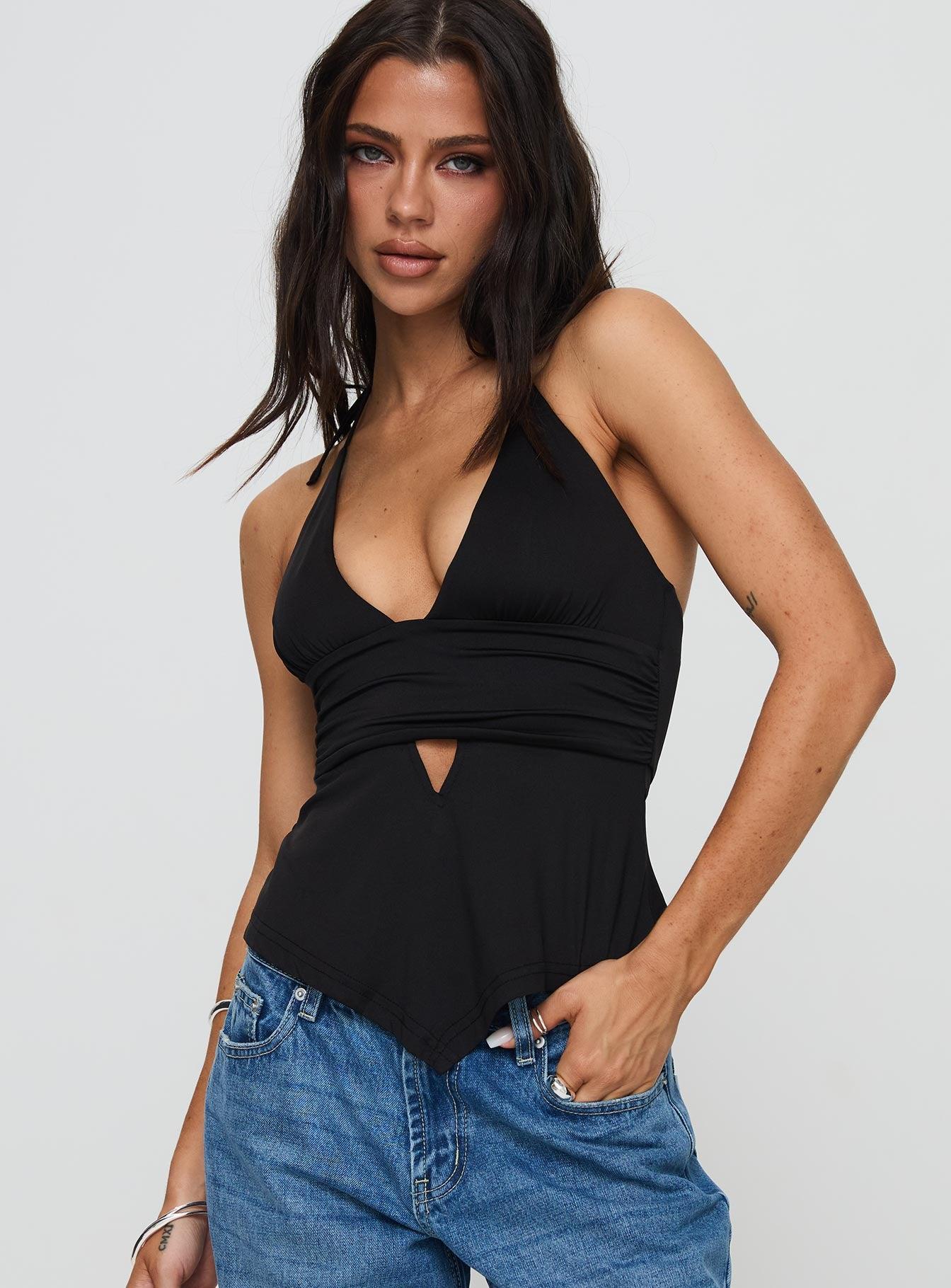 Averee Halter Top Black Product Image