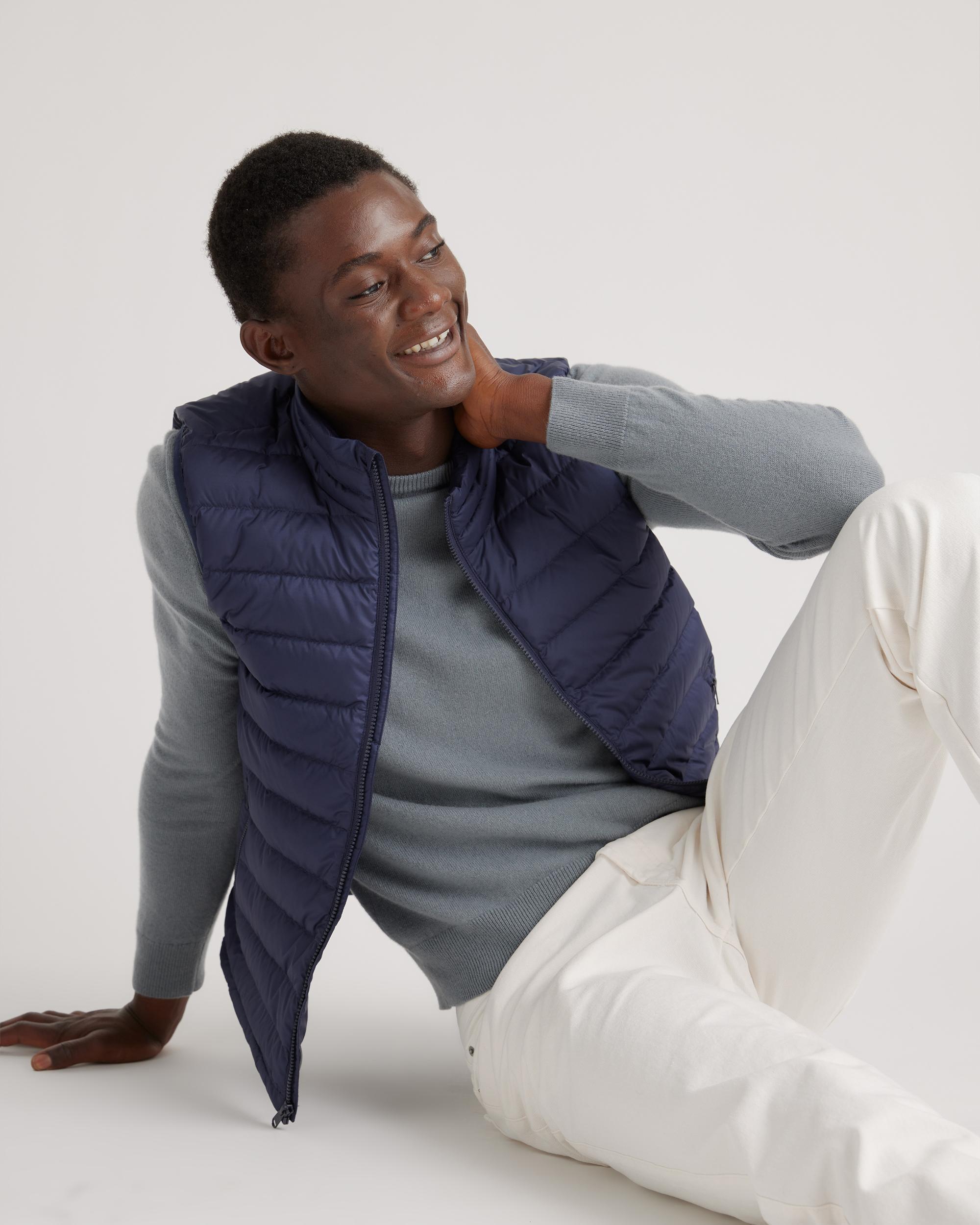 Quince | Men's Lightweight Down Packable Puffer Vest Recycled Polyester Product Image