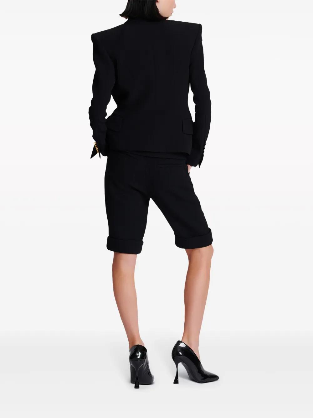 satin-lapel single-breasted blazer Product Image