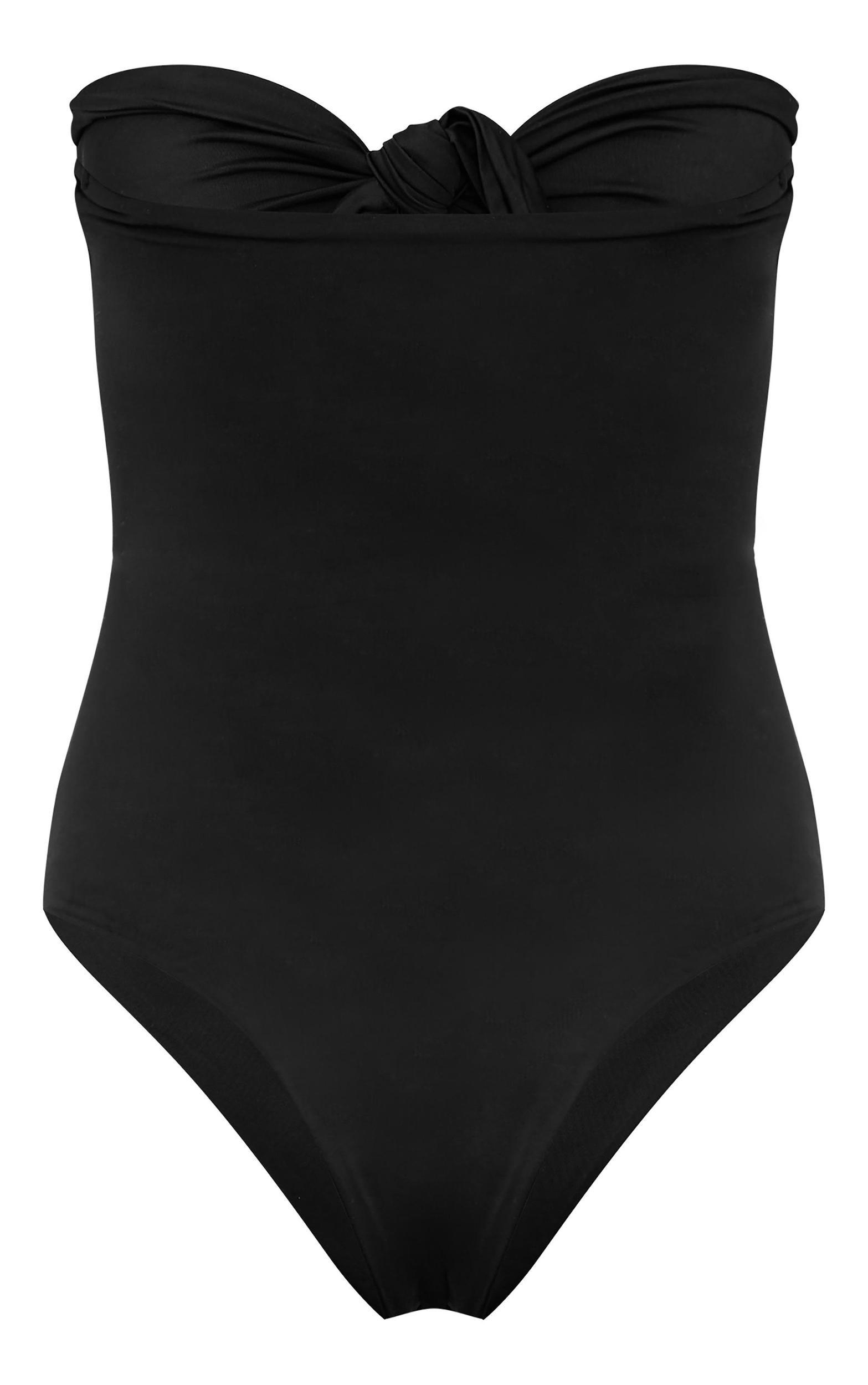 Black Bow Front Cut Out Swimsuit Product Image