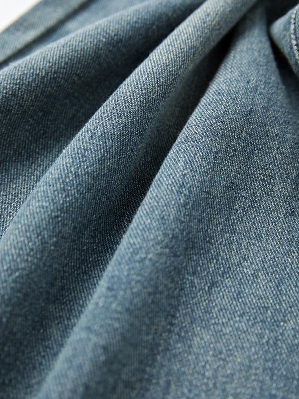 Men's Faded Vintage Denim Loose Jeans Product Image