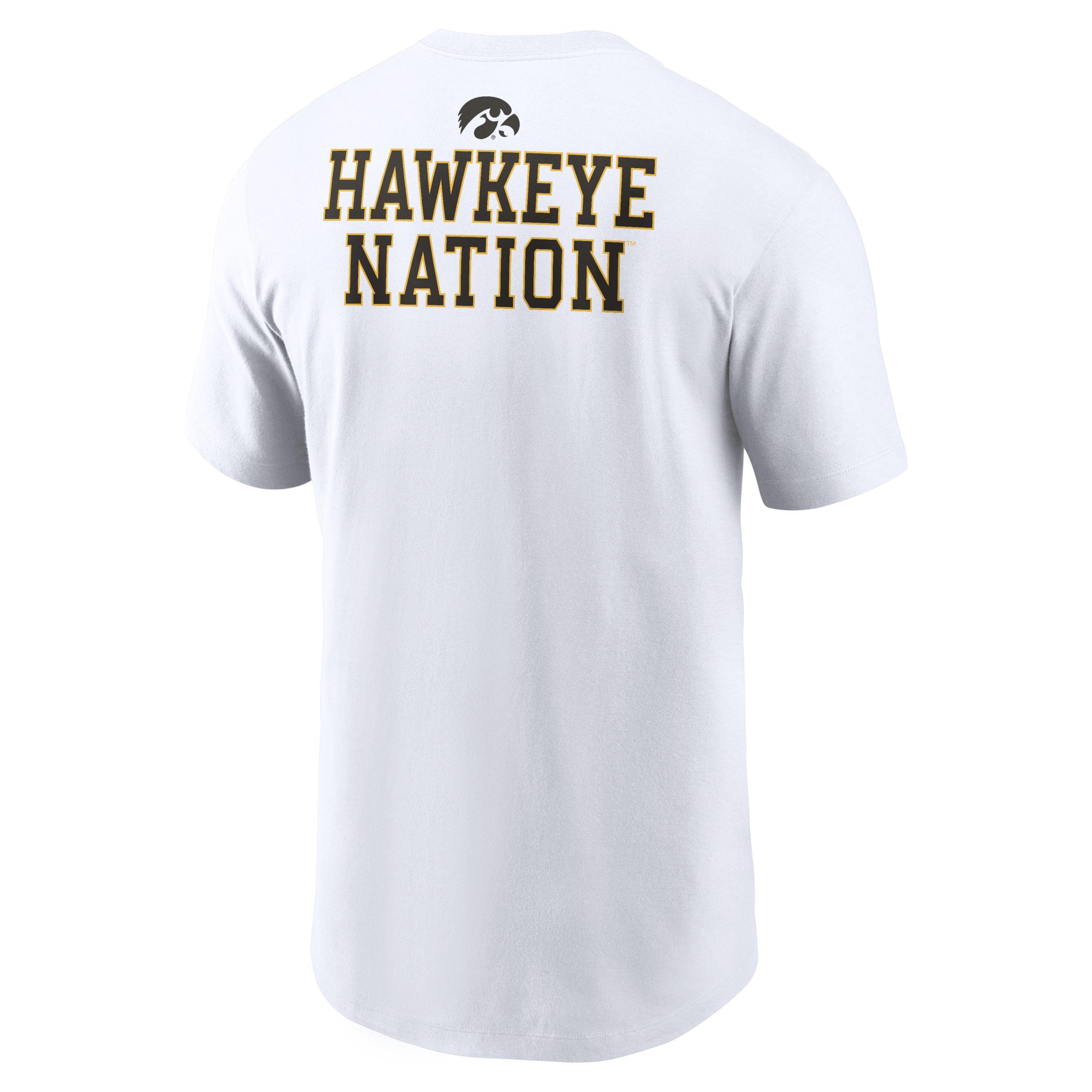 Men's Nike White Iowa Hawkeyes Blitz 2-Hit T-Shirt,  Product Image