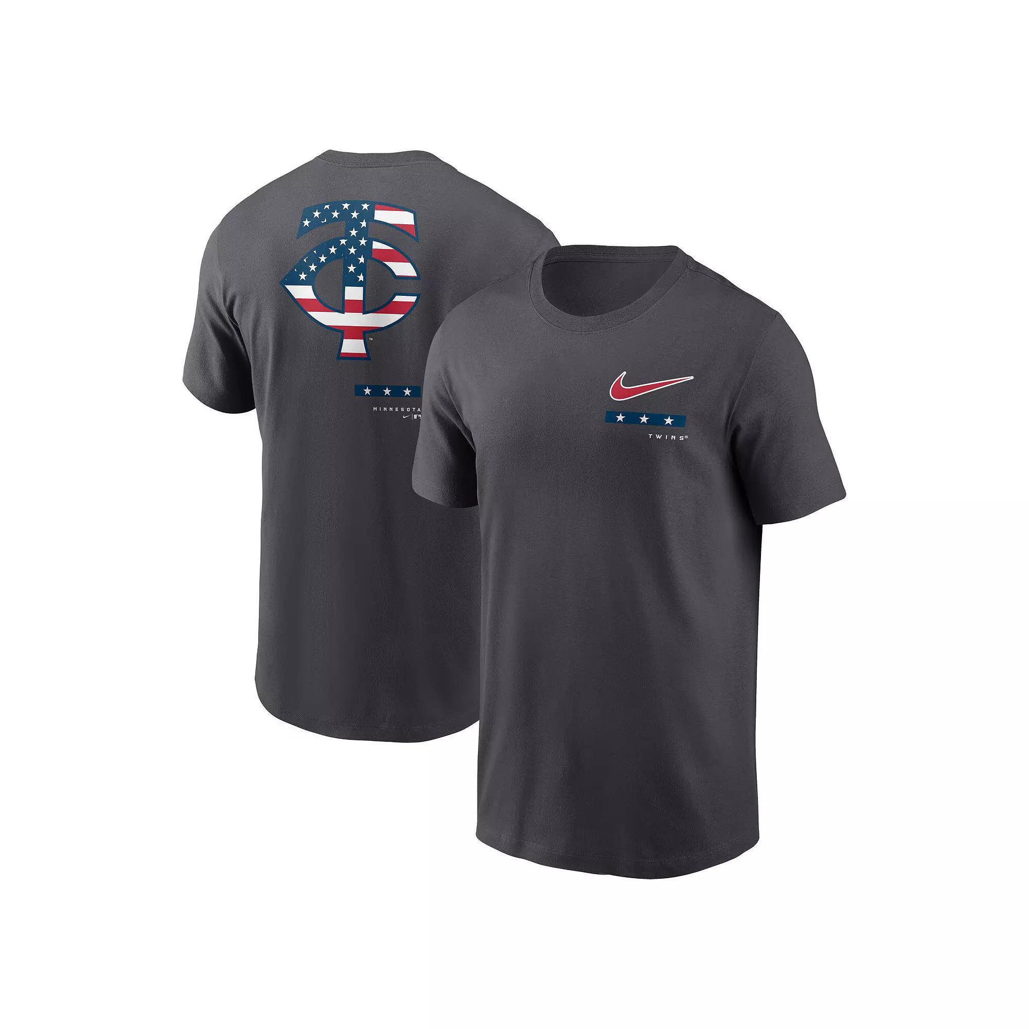 Men's Nike  Minnesota Twins Americana T-Shirt, Size: Small, Grey Product Image