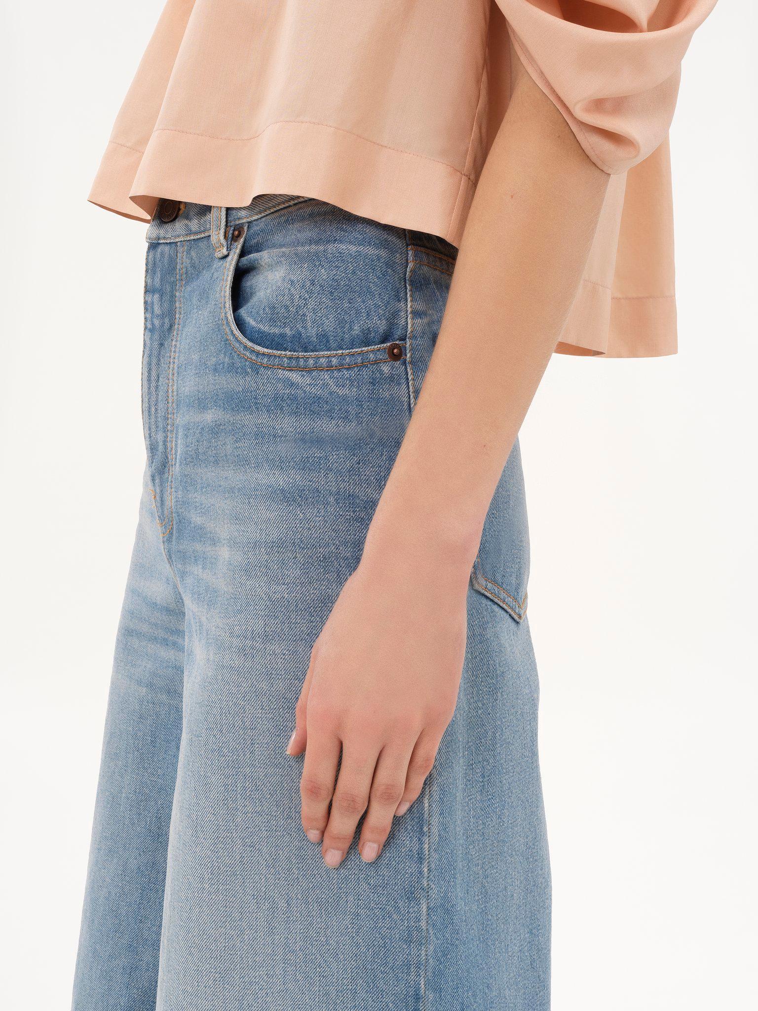 High-rise wide-leg jeans in denim Product Image