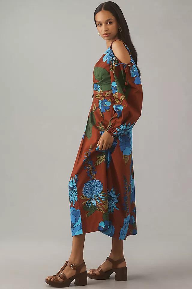 Farm Rio x Anthropologie Long-Sleeve V-Neck Midi Dress Product Image