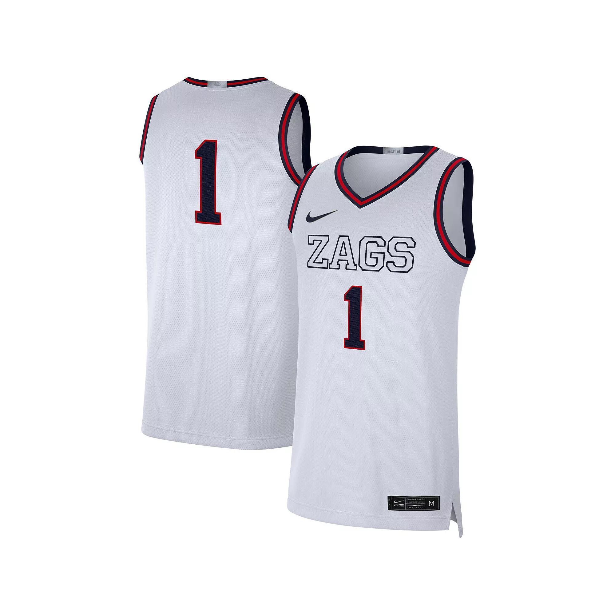 Men's Nike # White Gonzaga Bulldogs Limited Basketball Jersey, Size: 2XL, Zag White Product Image