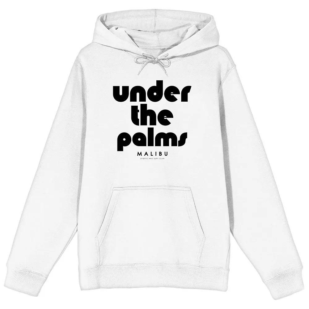 Men's Under The Palms Malibu Graphic Hoodie, Size: XL, White Product Image