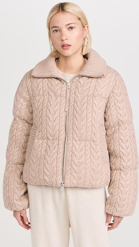 Varley Reggie Cable Knit Puffer | Shopbop Product Image