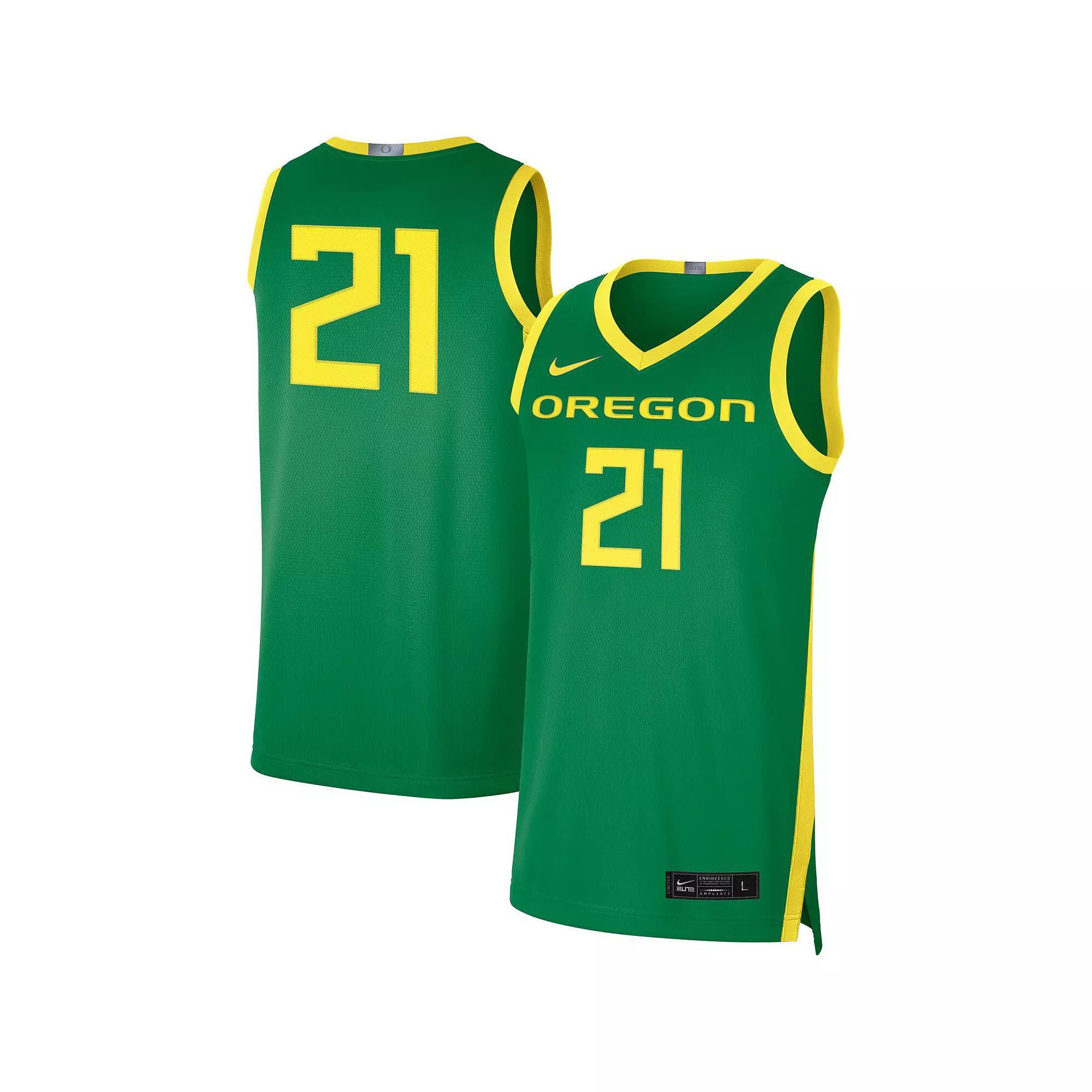 Men's Nike #21 Green Oregon Ducks Limited Basketball Jersey,  Product Image