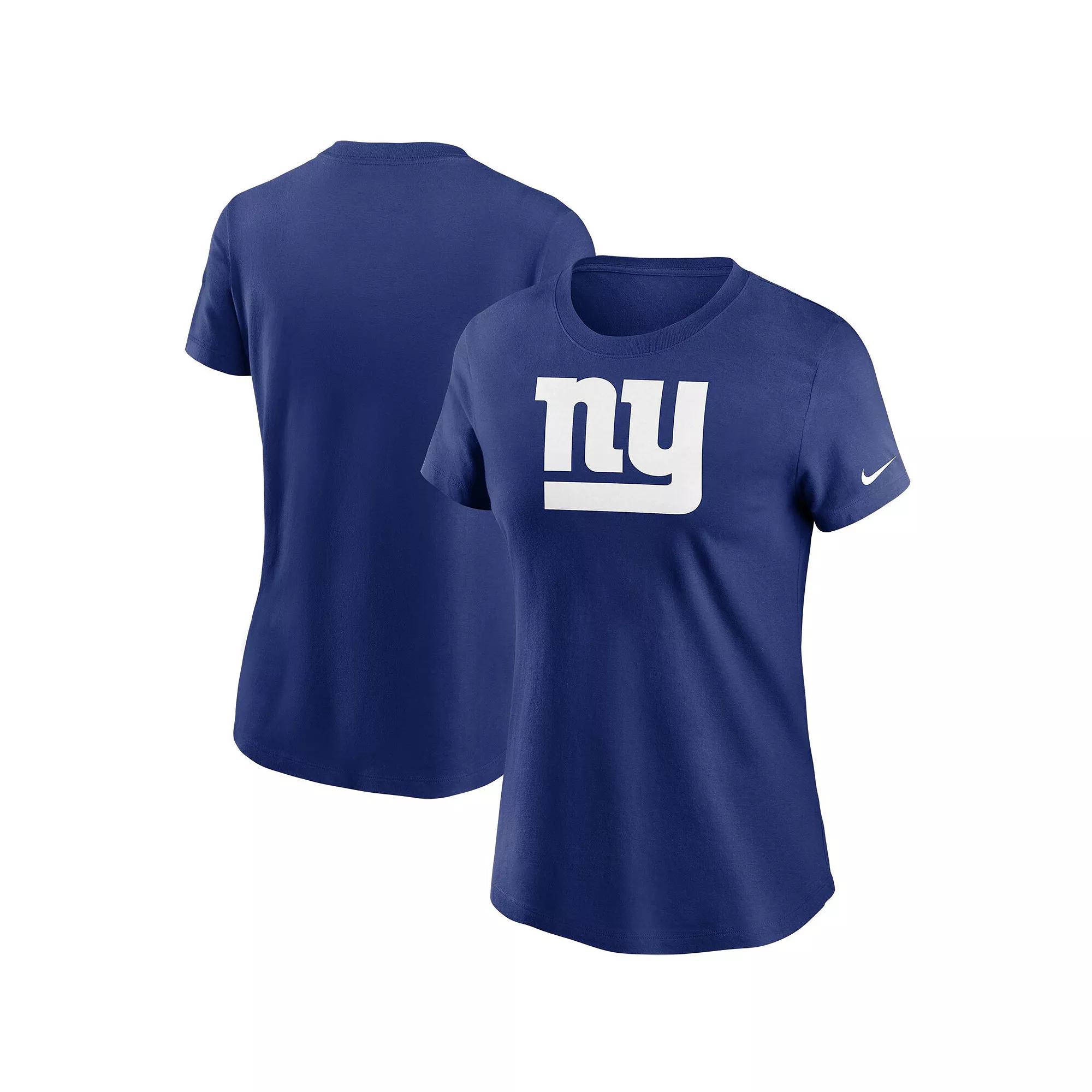 Women's Nike Royal New York Giants Logo Essential T-Shirt, Size: Small, Blue Product Image