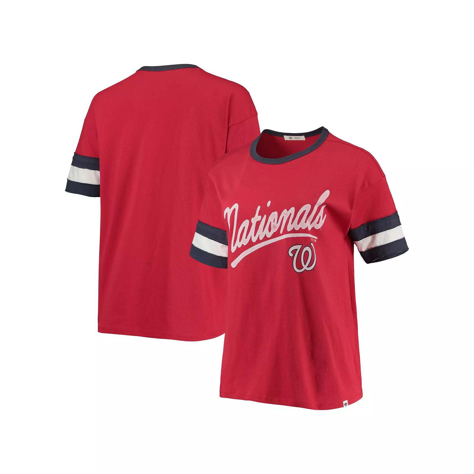 Women's '47 Red Washington Nationals Dani T-Shirt, Size: Medium Product Image