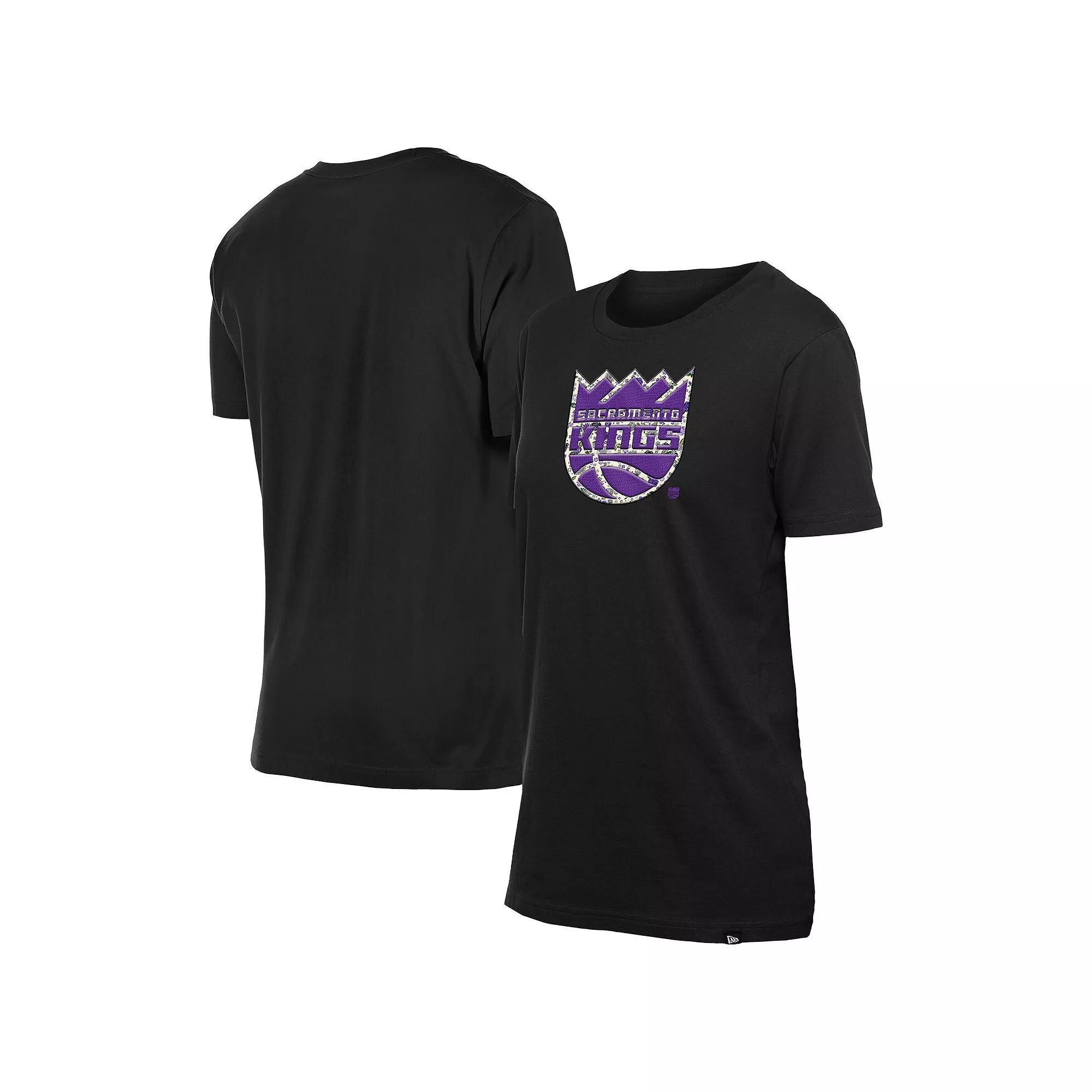 Women's New Era Navy Tampa Bay Lightning Glam Game Floral T-Shirt,  Product Image