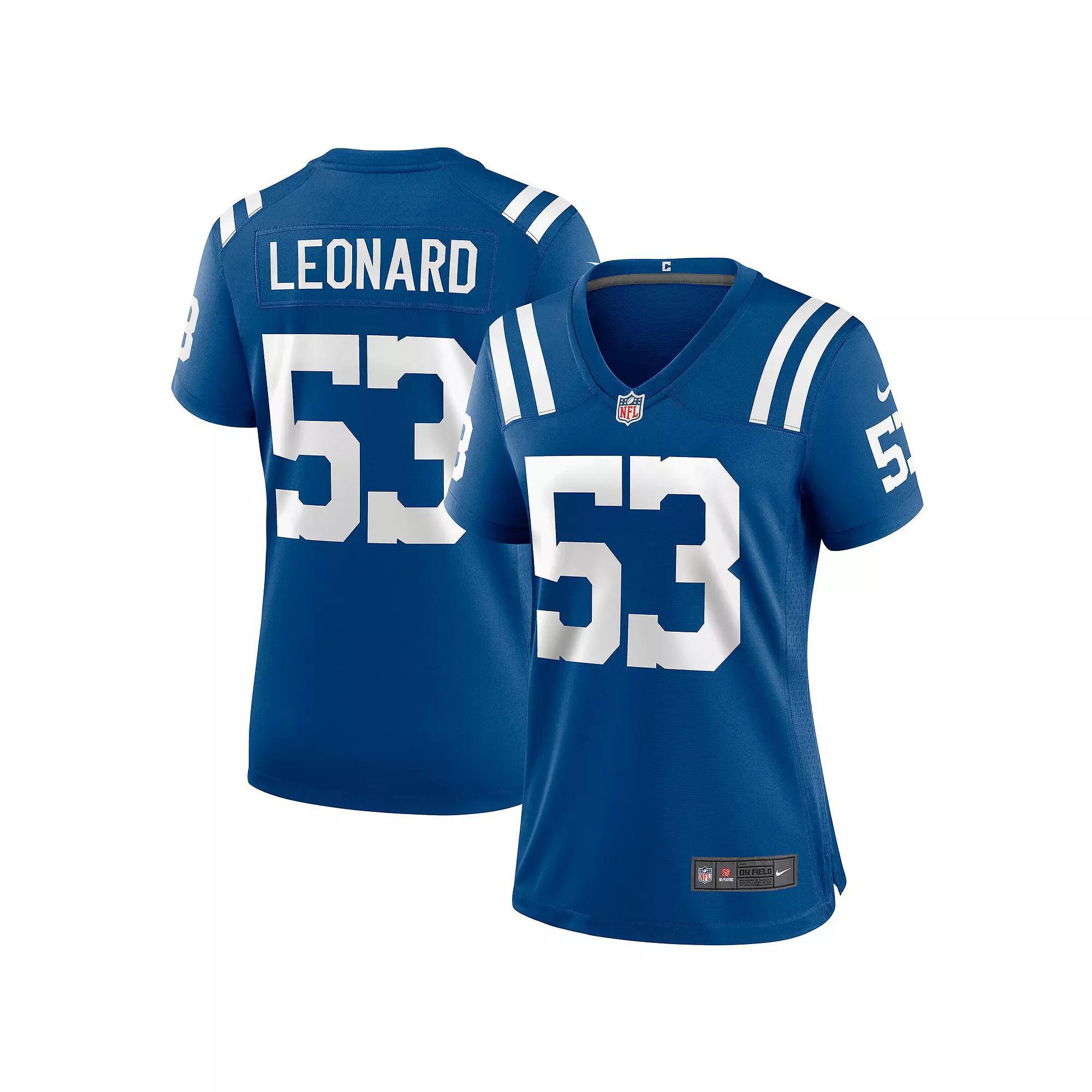 Women's Nike Shaquille Leonard Royal Indianapolis Colts Player Game Jersey, Size: Small, Blue Product Image
