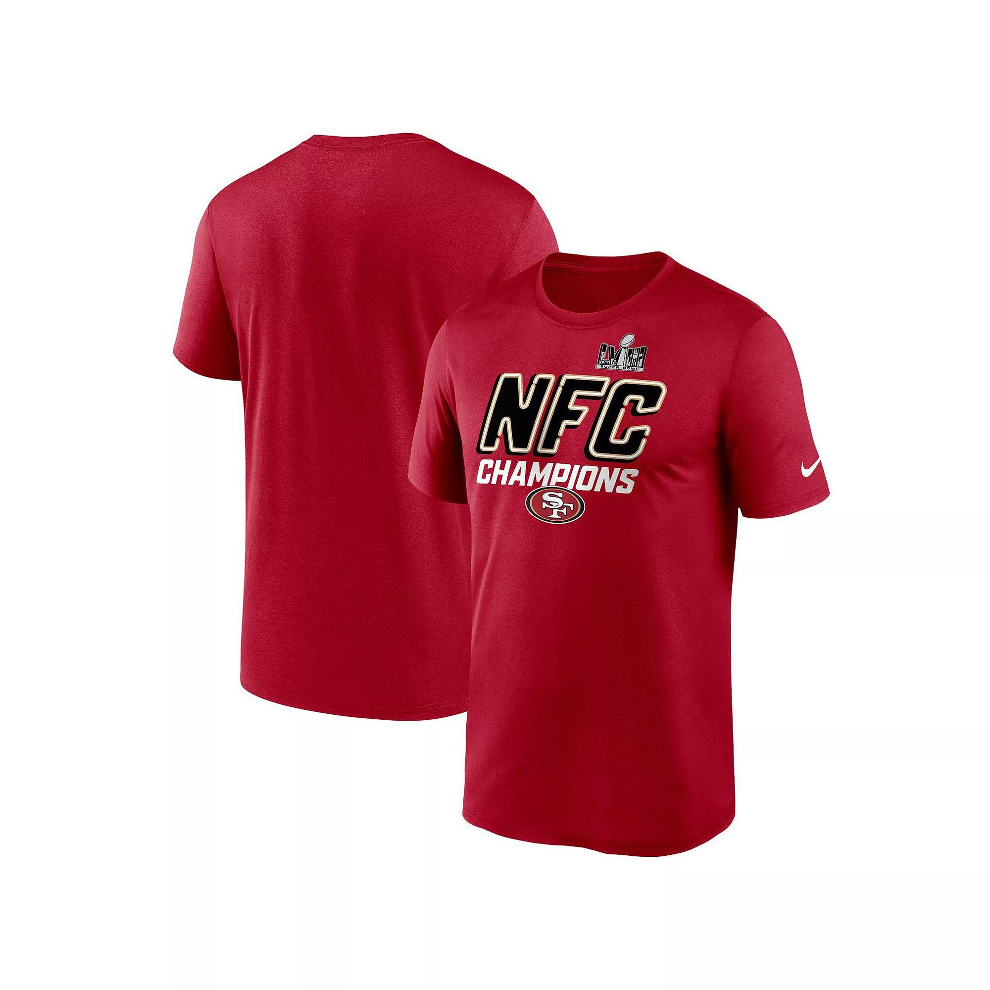 Men's Nike Scarlet San Francisco 49ers 2023 NFC Champions Iconic T-Shirt, Size: Large, Red Product Image