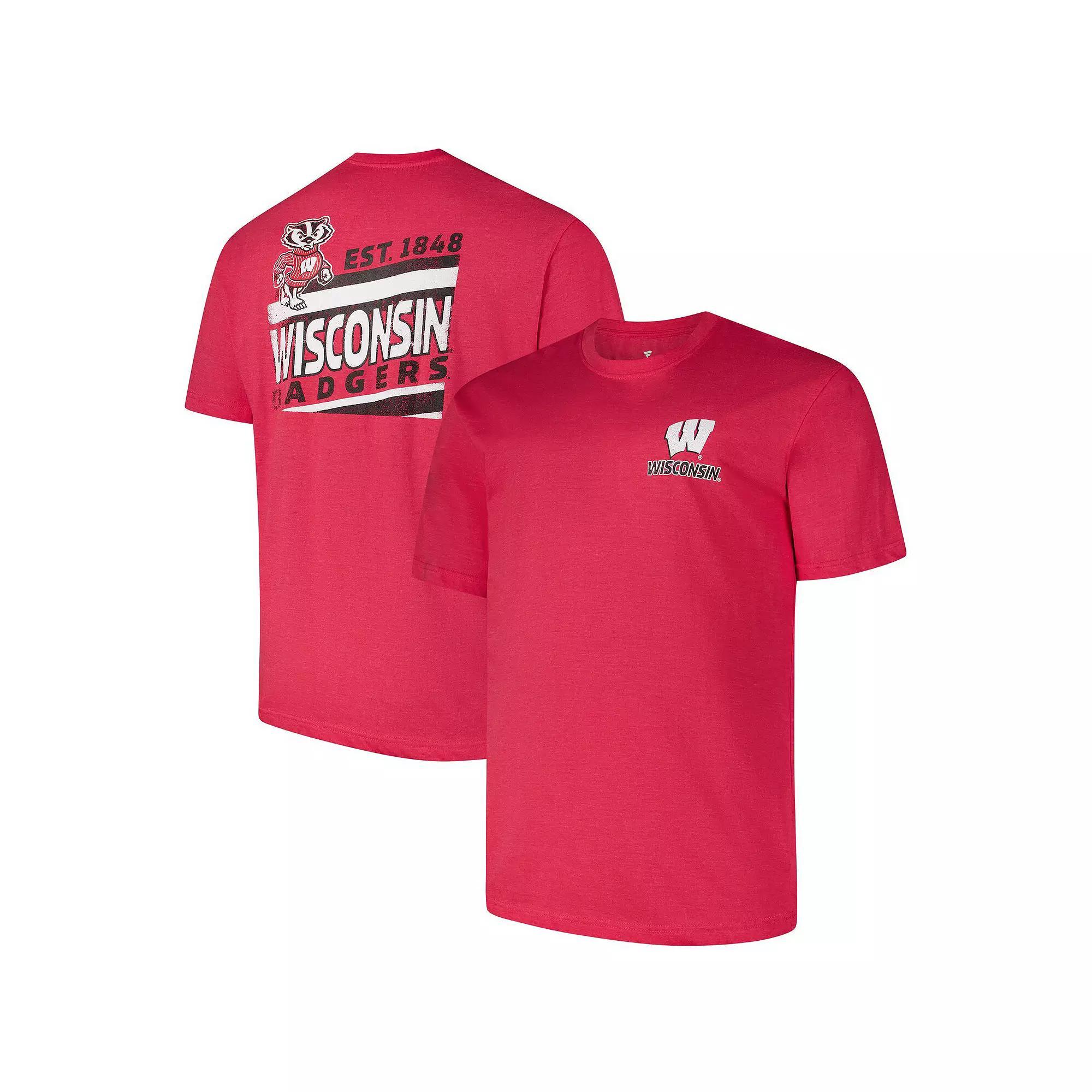 Men's Fanatics Red Wisconsin Badgers Ideal Faded Big & Tall T-Shirt, Size: 3XB Product Image