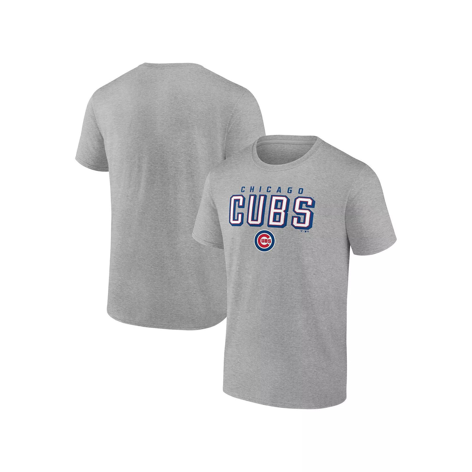 Mens Fanatics Gray Chicago Cubs Team T-Shirt Product Image