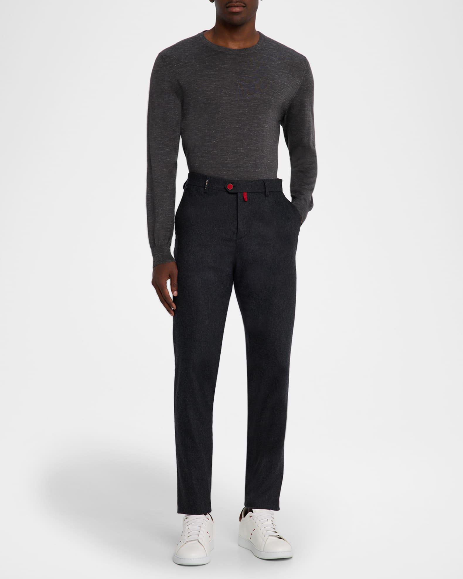 Men's Wool Flannel Slim Flat-Front Pants Product Image
