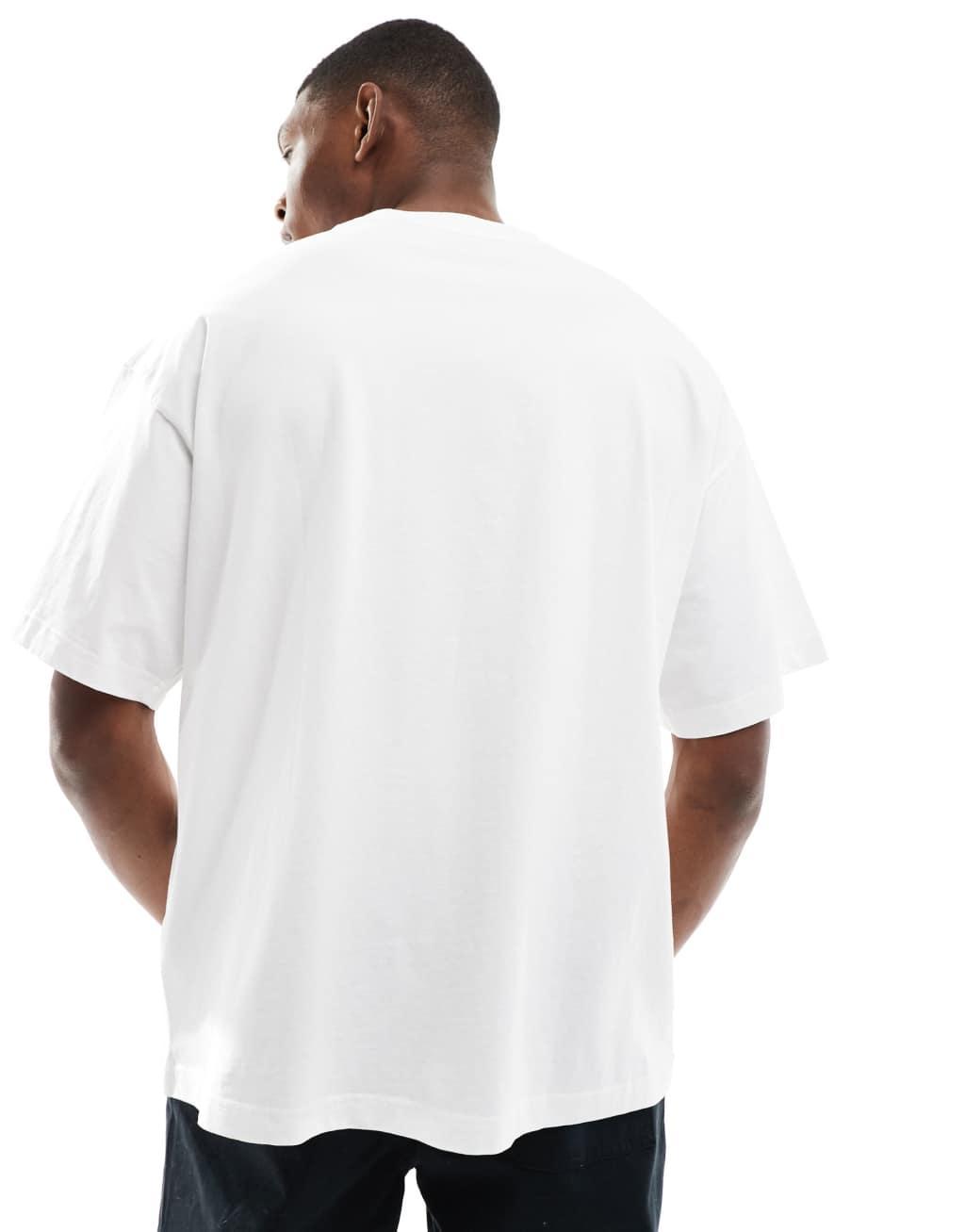 Tommy Jeans collegiate logo oversized T-shirt in white Product Image