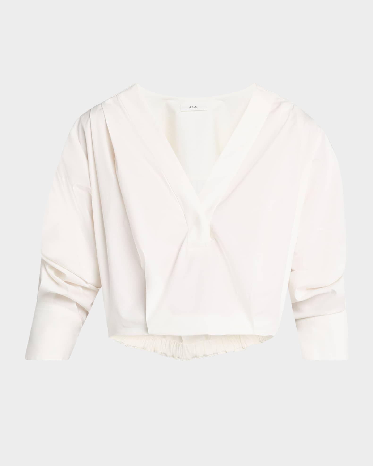Jordan Ruched-Sleeve Popover Top Product Image