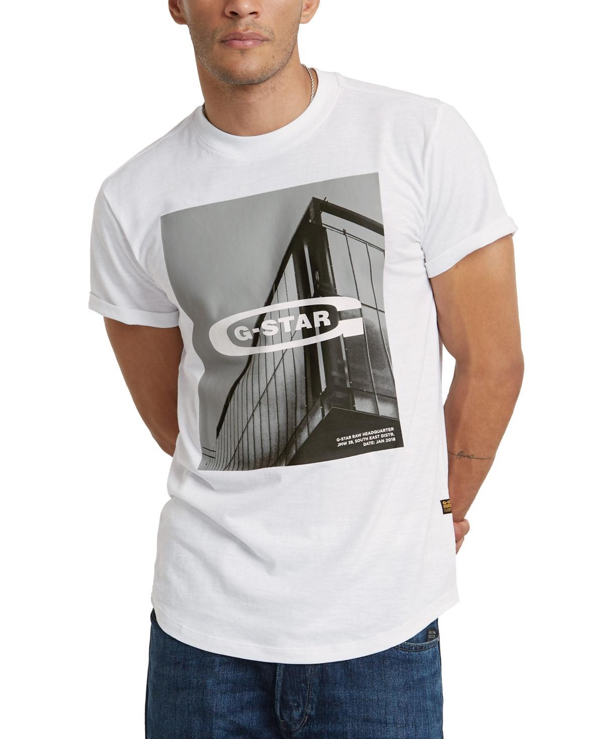 G-Star Raw Mens Hq Oldskool Relaxed-Fit Logo Graphic T-Shirt Product Image