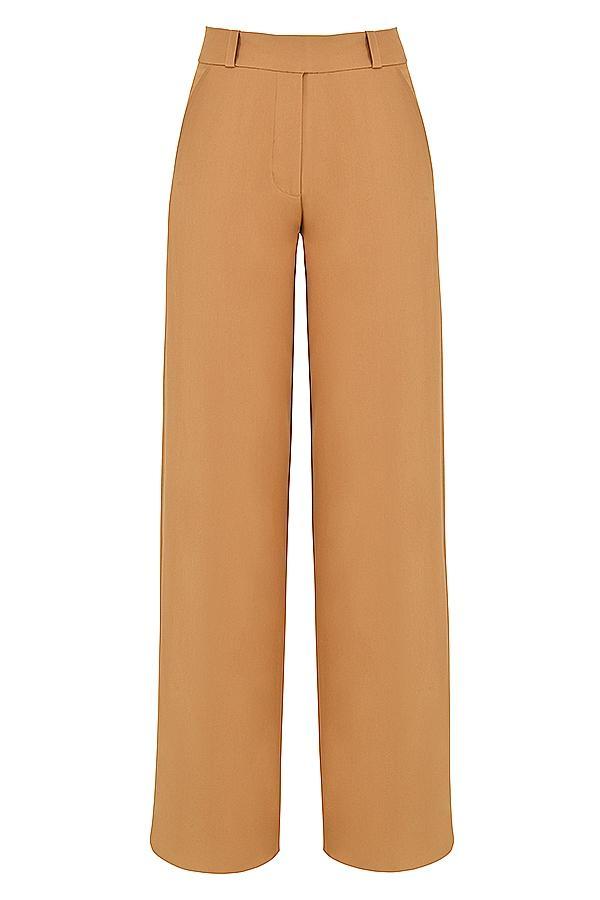Cameron  caramel relaxed tailored trousers Product Image