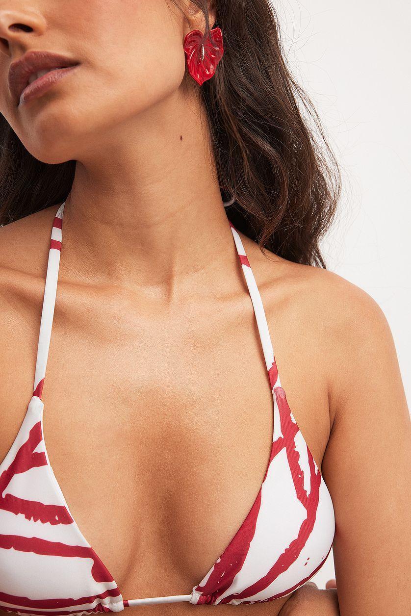 Printed Triangle Bikini Top Product Image