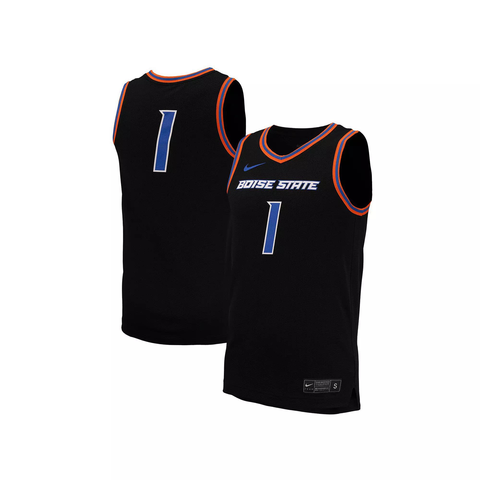 Men's Nike #1 Black Boise State Broncos Replica Basketball Jersey, Size: Small Product Image