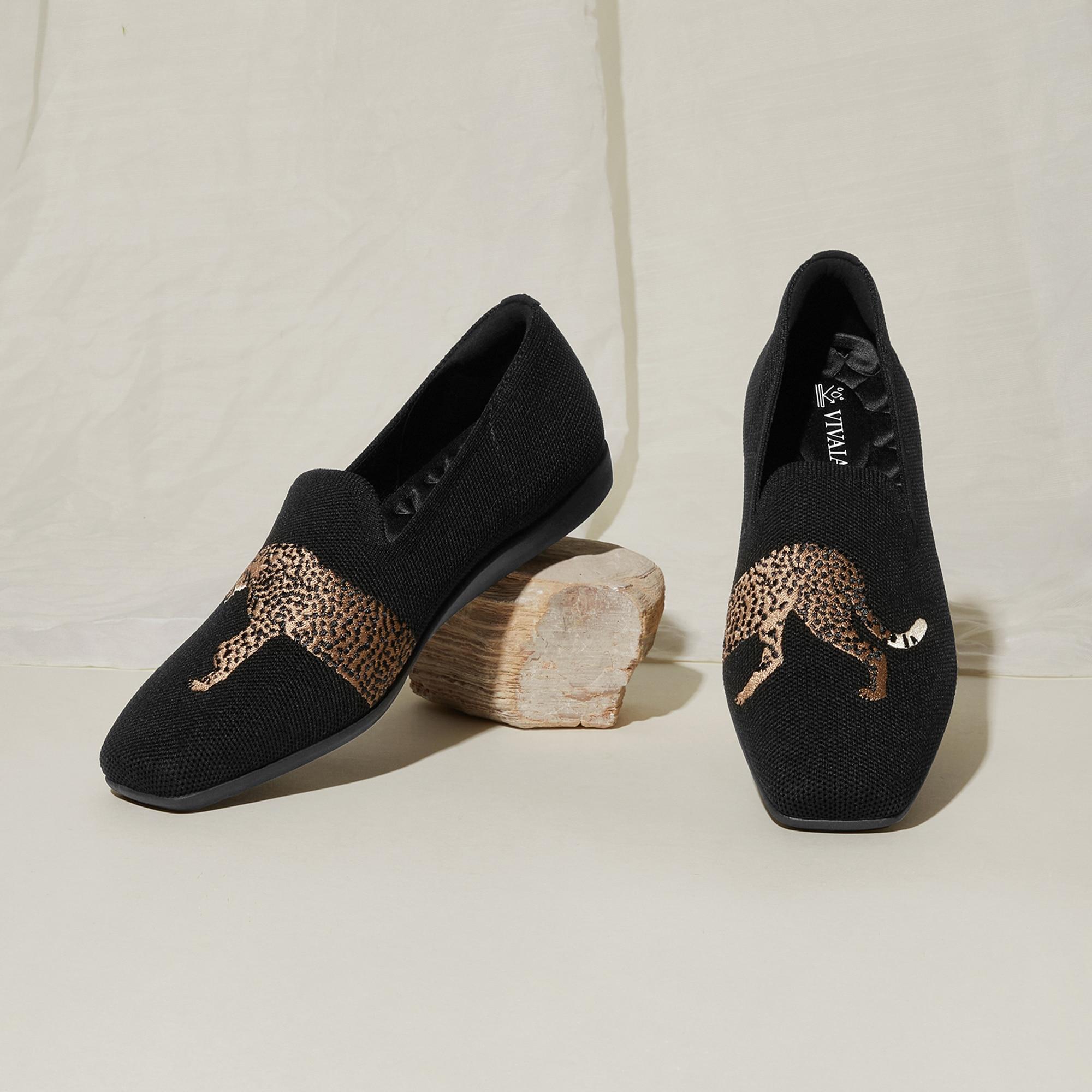 Water-Repellent Square-Toe Loafers (Samantha Walker) Product Image