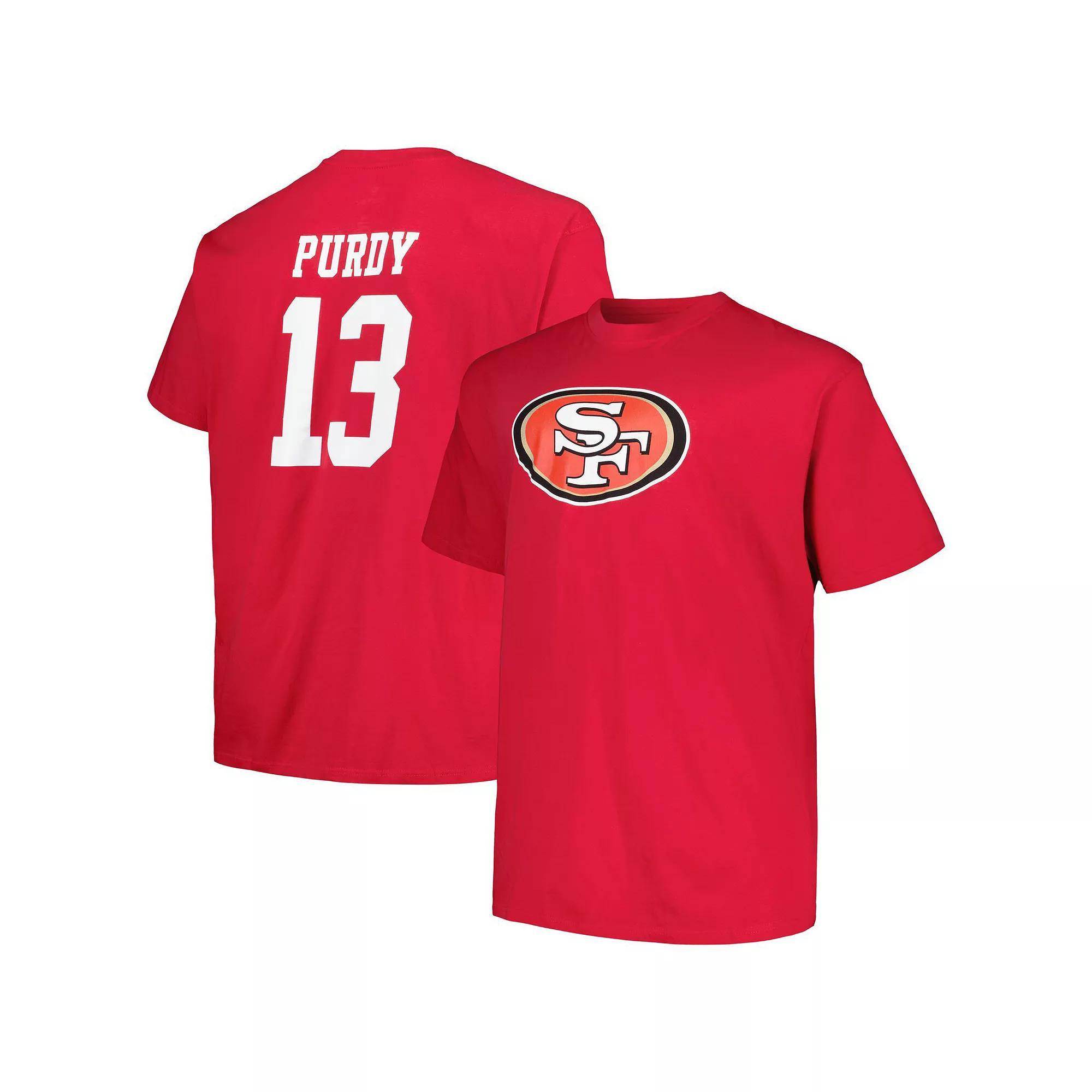 Men's Fanatics Branded Brock Purdy Scarlet San Francisco 49ers Big & Tall Player Name & Number T-Shirt,  Product Image