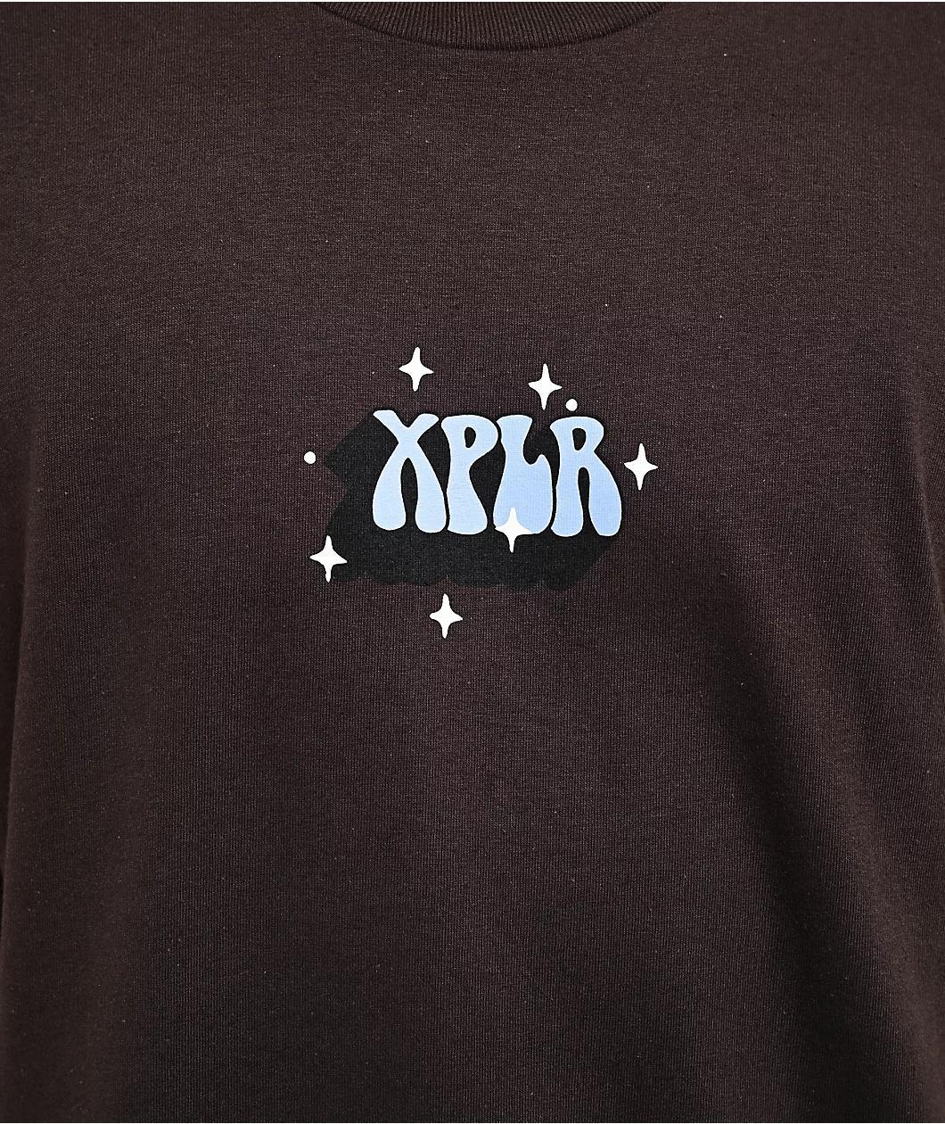 XPLR Currently Fighting Demons Crystal Ball Dark Brown T-Shirt Product Image