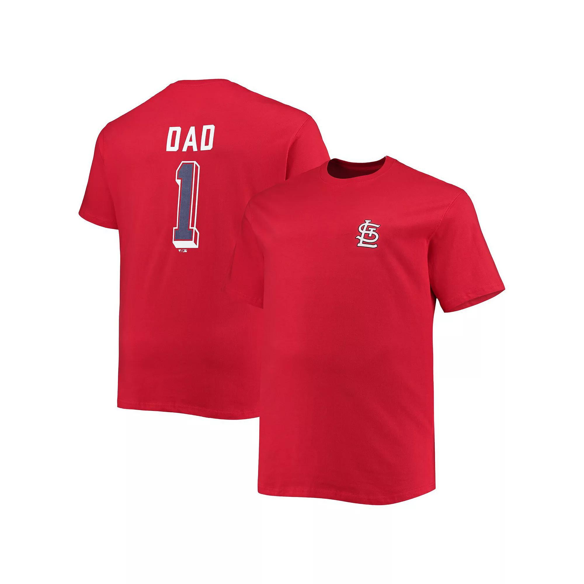 Men's Red St. Louis Cardinals Big & Tall Father's Day #1 Dad T-Shirt, Size: 5XB Product Image