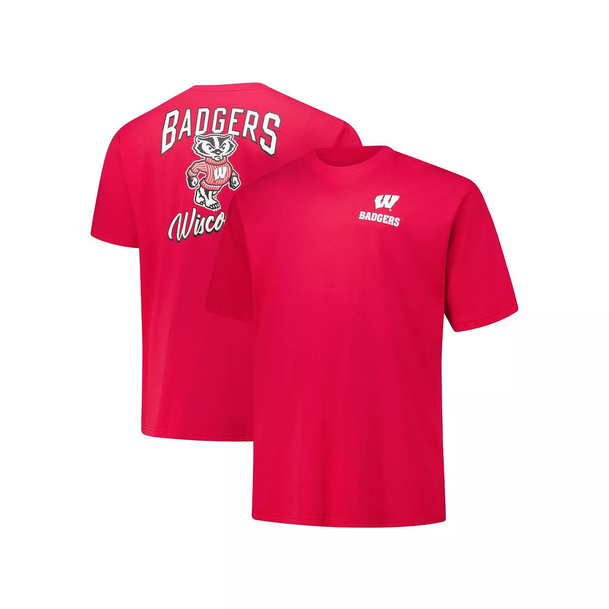 Men's Fanatics Red Wisconsin Badgers Big & Tall Helmet T-Shirt, Size: 2XB Product Image