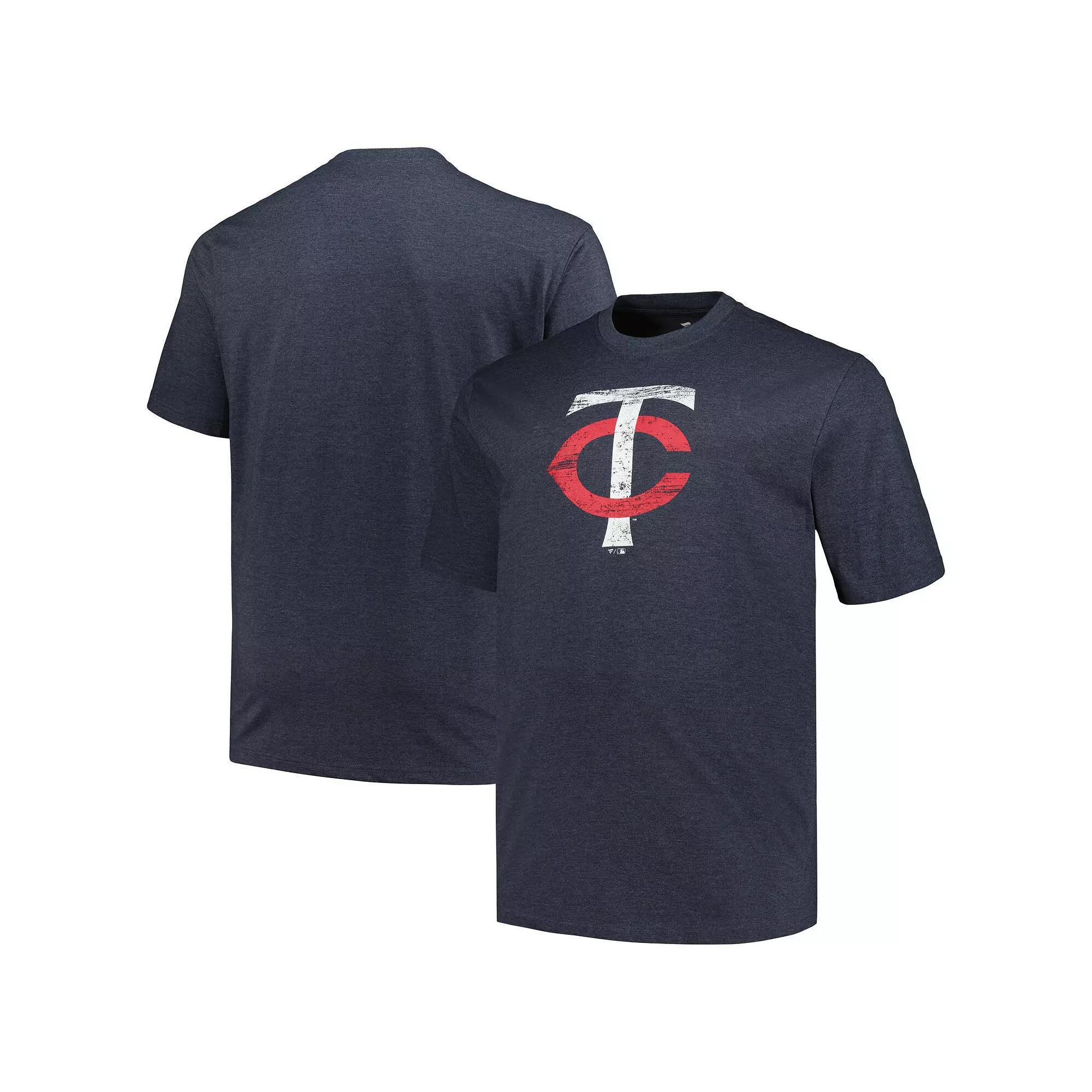Men's Profile Heather Navy Minnesota Twins Big & Tall Weathered Logo T-Shirt,  Product Image