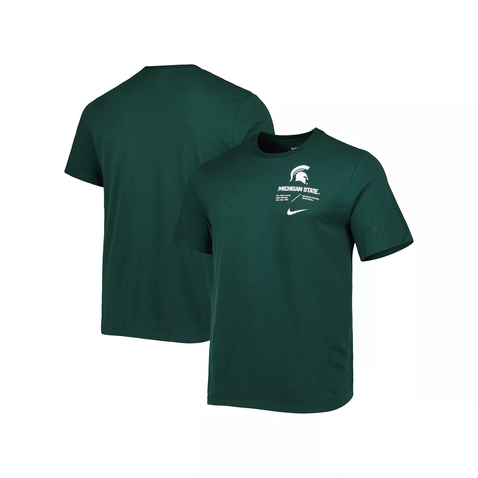 Men's Nike Green Michigan State Spartans Team Practice Performance T-Shirt, Size: XL Product Image