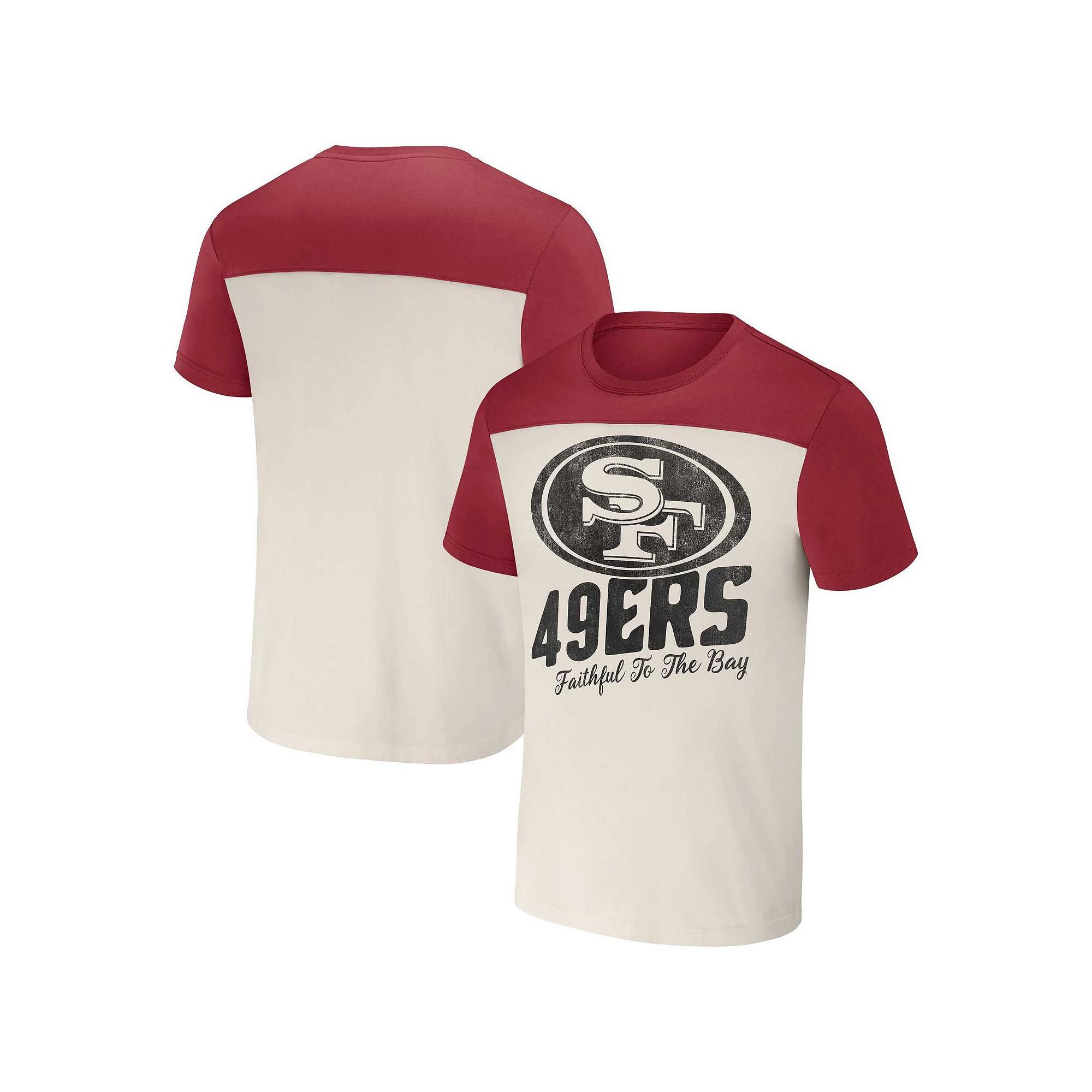 Men's NFL x Darius Rucker Collection by Fanatics Cream San Francisco 49ers Colorblocked T-Shirt, Size: Small, Beige Product Image
