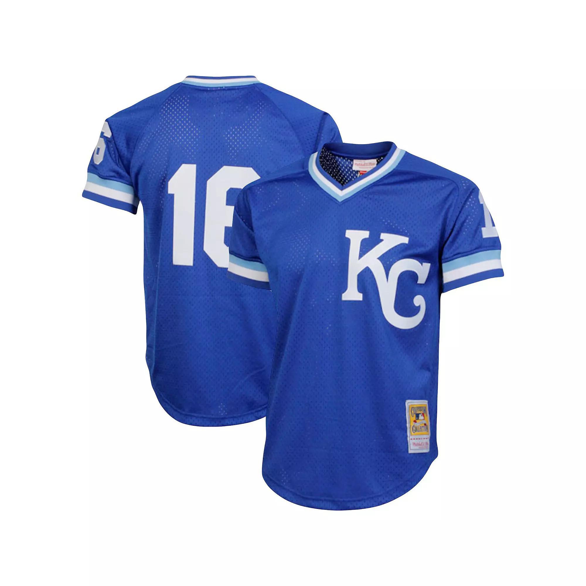 Men's Mitchell & Ness Bo Jackson Royal Kansas City Royals Cooperstown Collection Big & Tall Mesh Batting Practice Jersey,  Product Image