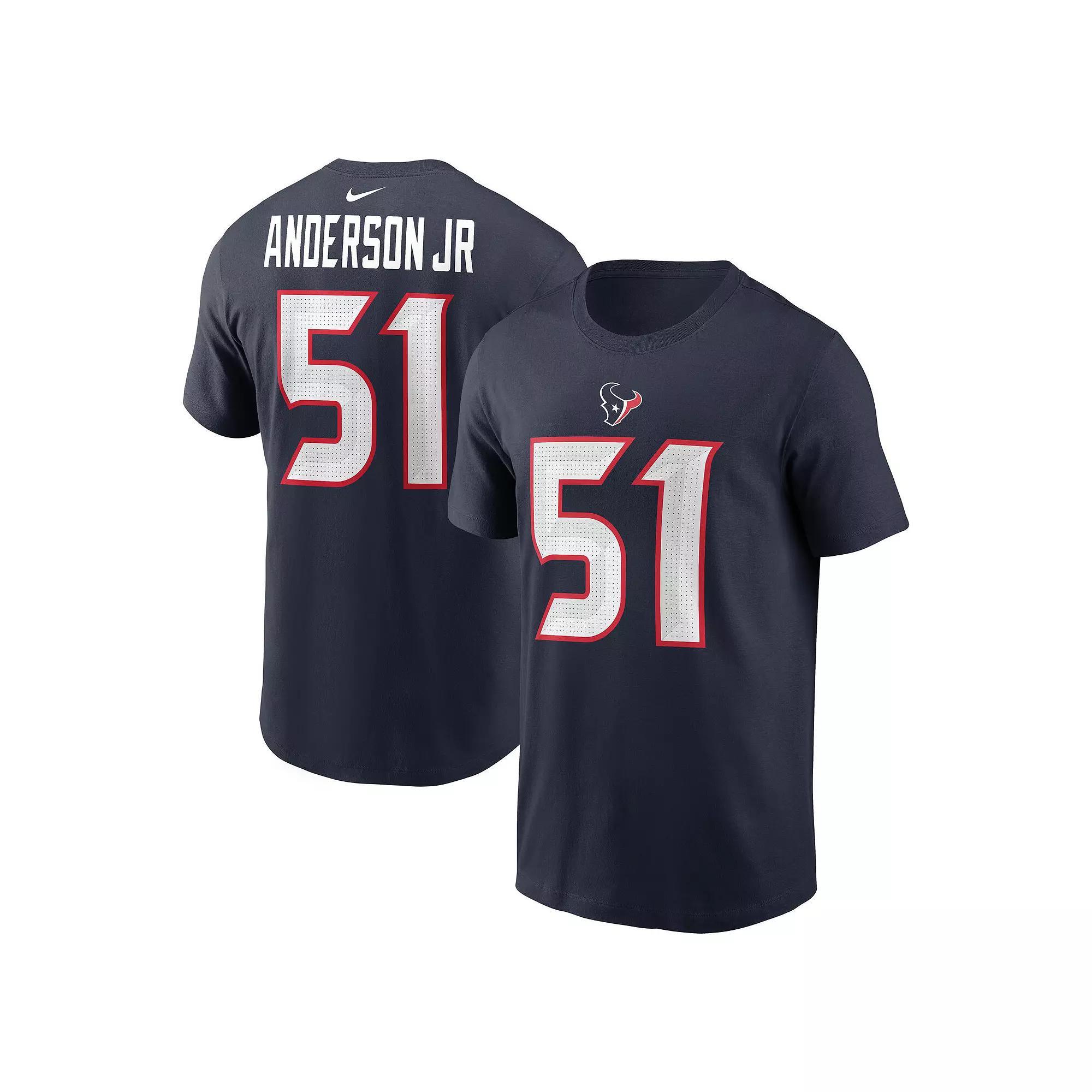 Men's Nike Will Anderson Jr. Navy Houston Texans Player Name & Number T-Shirt,  Product Image