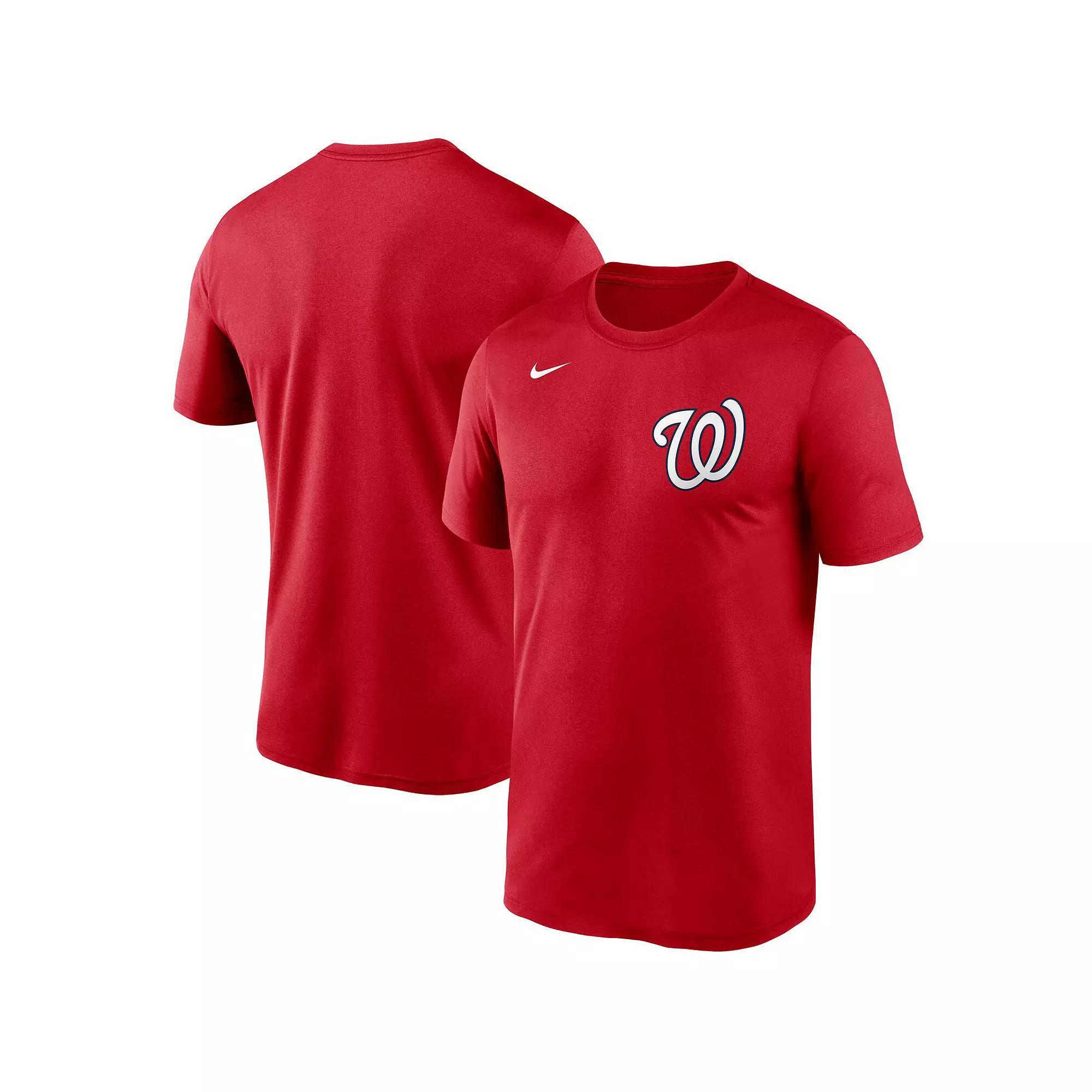 Men's Nike Red Washington Nationals Wordmark Legend T-Shirt, Size: Medium Product Image