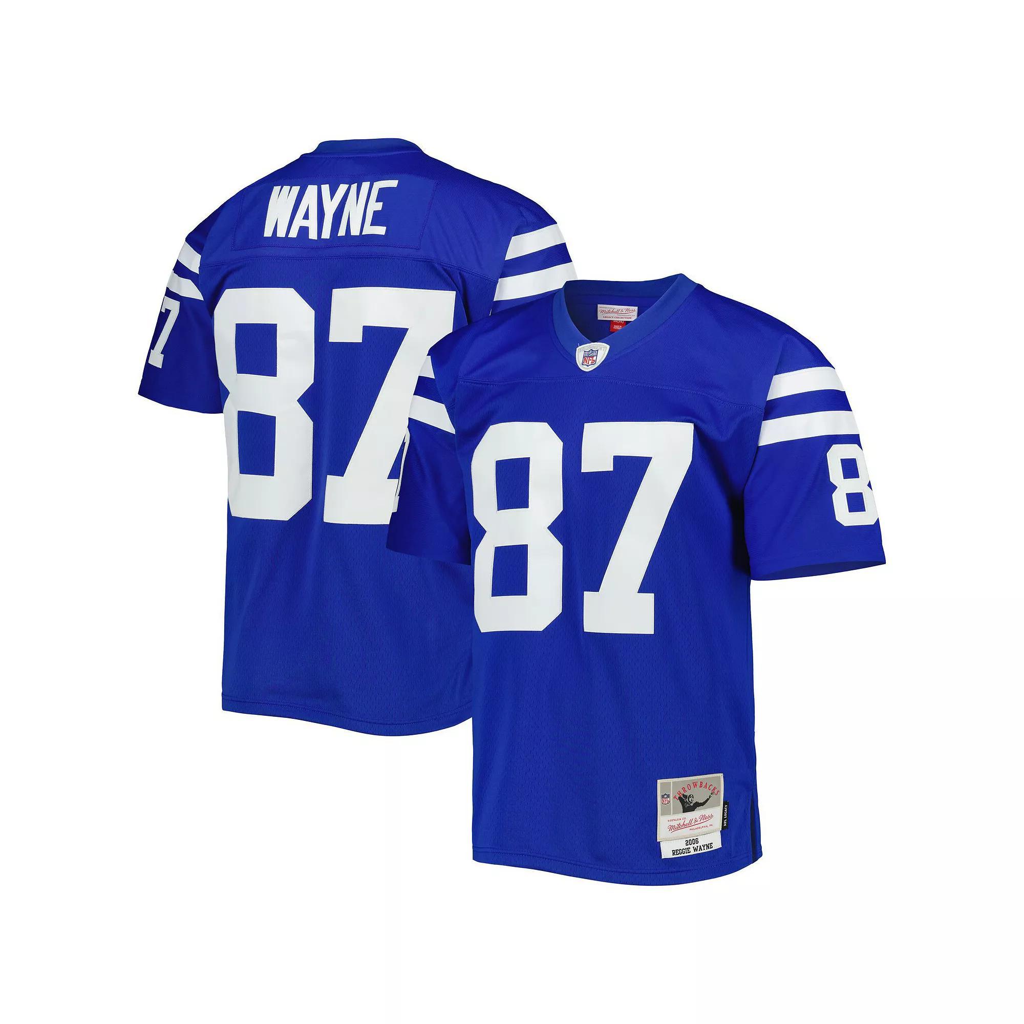 Men's Mitchell & Ness Reggie Wayne Royal Indianapolis Colts Legacy Replica Jersey,  Product Image