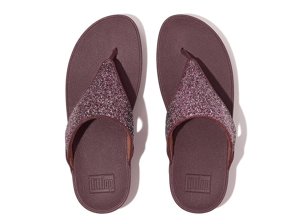 FitFlop Lulu Glitter Toe-Post Sandals (Metallic Mauve Wine) Women's Sandals Product Image