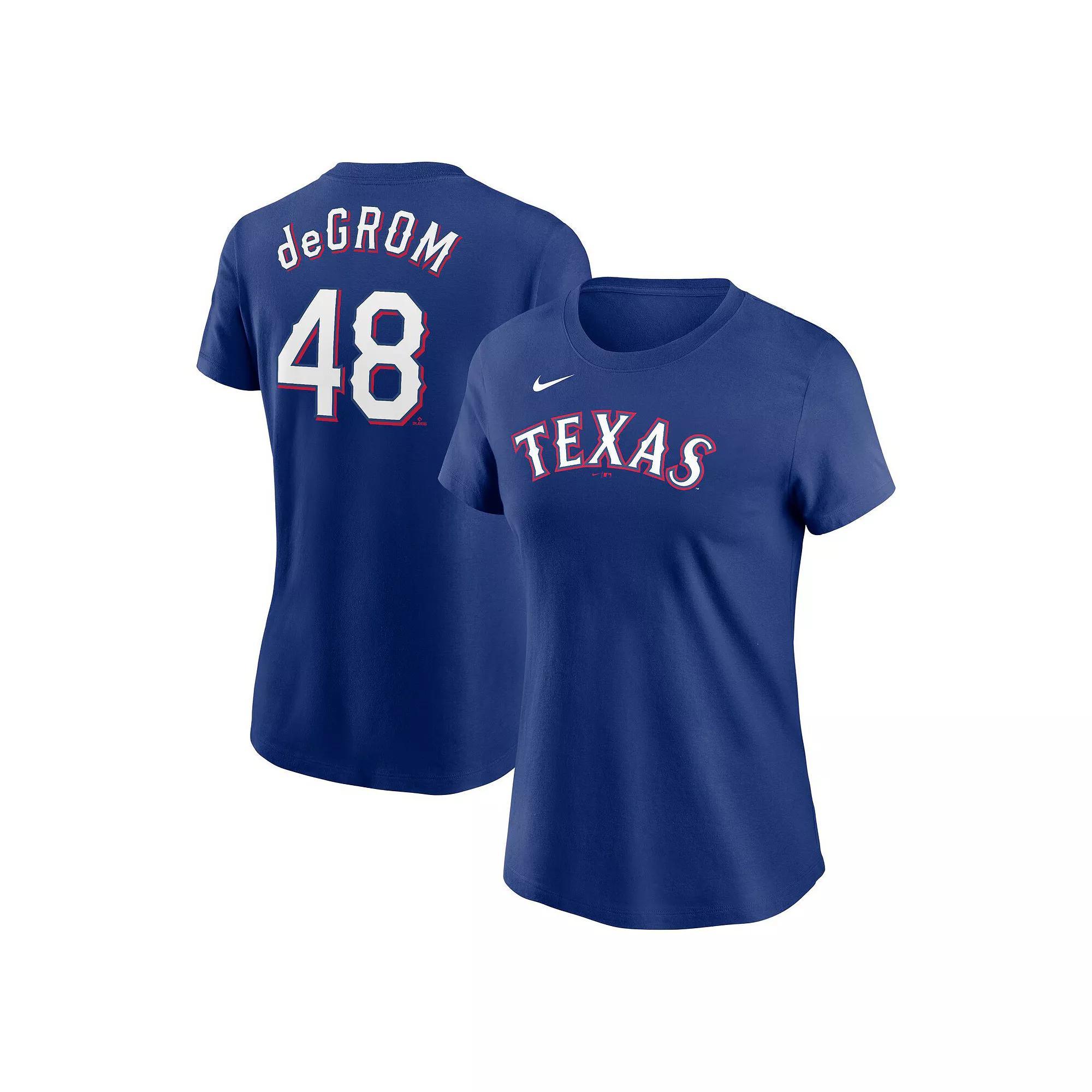 Women's Nike Jacob deGrom Royal Texas Rangers 2023 Name & Number T-Shirt,  Product Image