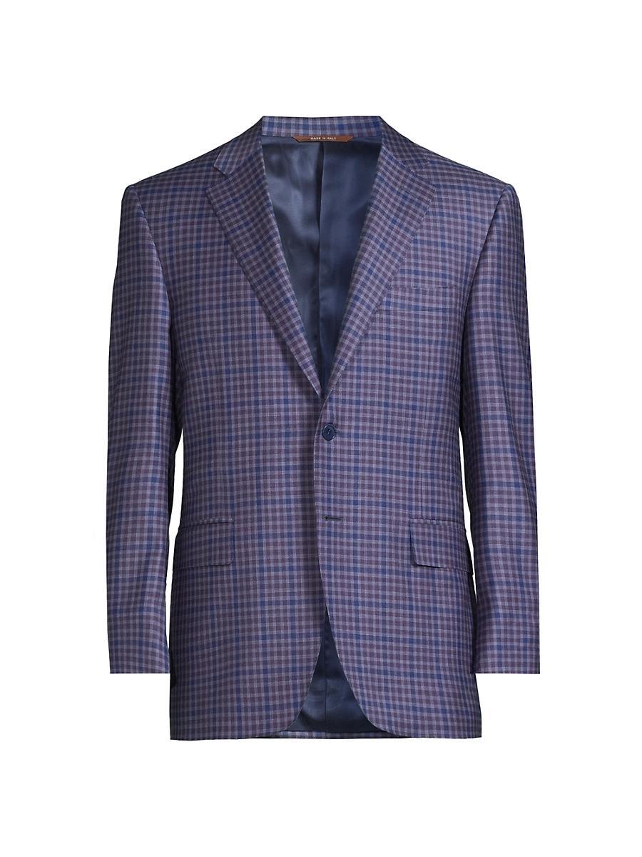 Mens Siena Checked Wool Two-Button Sport Coat Product Image